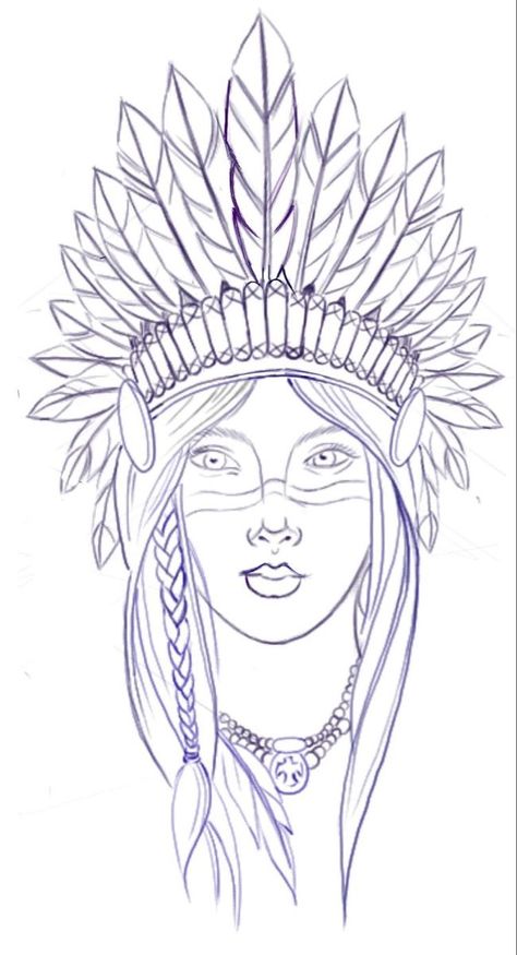 Art Drawings Tattoo, Indian Drawing, Native American Drawing, Native American Tattoo, Traditional Tattoo Designs, Face Stencils, Native American Tattoos, Stencil Outline, Coloring Pages Inspirational