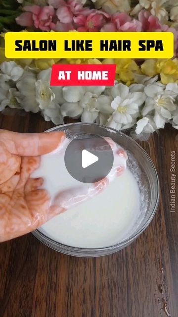 Smooth Hair Remedies At Home, Smooth Hair Remedies, Indian Beauty Secrets, Smooth And Silky Hair, Hair Spa At Home, Spa Mask, Spa Masks, Spa At Home, Homemade Hair