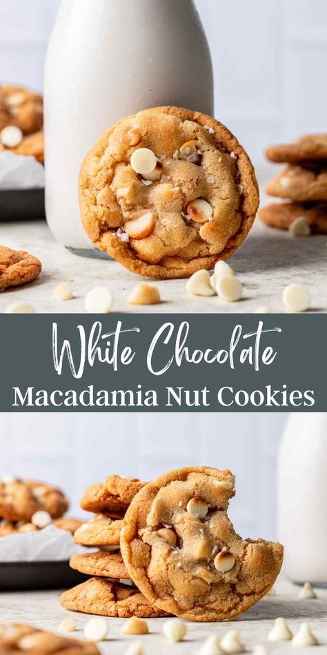 White Chocolate Macadamia Nut Cookies - I Heart Eating White Macadamia Nut Cookies, Chocolate Macadamia Nut Cookies, White Chocolate Macadamia Nut Cookies, White Chocolate Macadamia Nut, Quick Cookies, Macadamia Cookies, Macadamia Nut Cookies, Soft Cookies, Nut Cookies