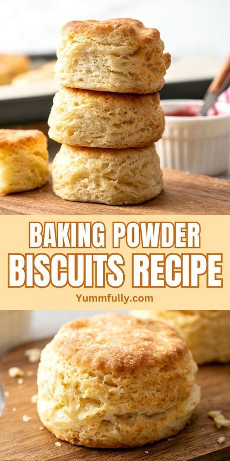 Master the art of crafting perfectly tender and fluffy baking powder biscuits, ideal for a delightful breakfast or savory side dish. Ready to explore more kitchen wonders? Click here for a wide array of mouthwatering recipes that will enhance your cooking skills and impress your taste buds. Baking Powder Biscuits Recipe, Quick Biscuit Recipe, Soft Biscuits, Quick Biscuits, Buttermilk Biscuits Easy, Baking Soda Biscuits, Baking Powder Biscuits, Homemade Biscuits Recipe, Easy Biscuit Recipe