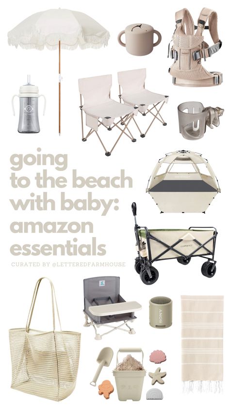 Family Beach Essentials, Beach Must Haves For Toddlers, Newborn Beach Essentials, Infant Beach Essentials, Beach Essentials For Baby, Beach Essentials For Families, Beach Must Haves For Kids, Beach Trip With Baby, Beach Set Up