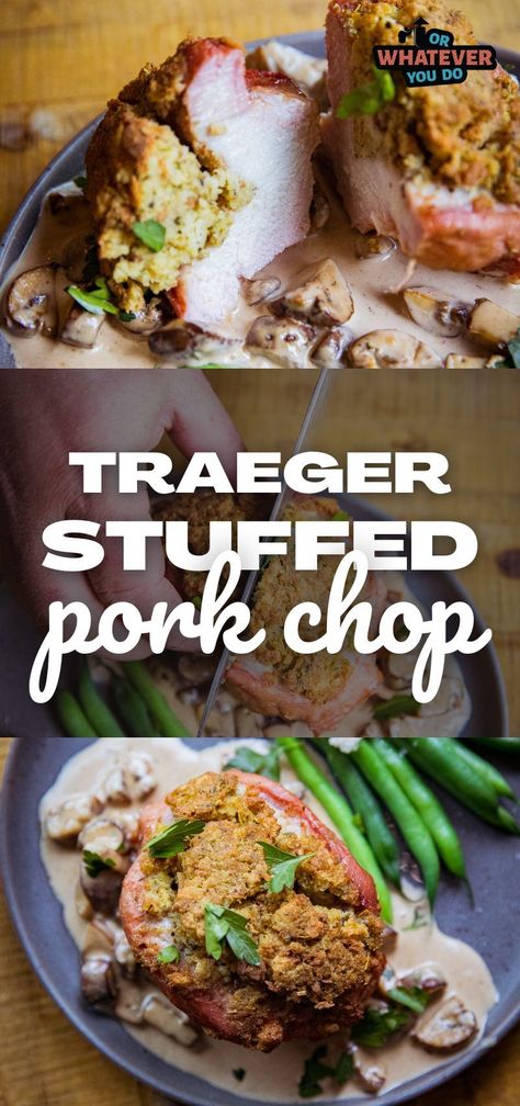 Traeger Pork Chops, Best Dinners, Smoked Dishes, Thick Cut Pork Chops, Smoked Pork Chops, Center Cut Pork Chops, Stuffed Pork Chops, Outdoor Cooking Recipes, Homemade Comfort Food