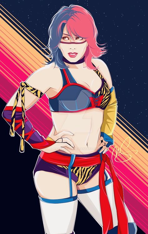 Wwe Fanart, Asuka Wwe, Wwe Asuka, Wwe Art, Wwe Female Wrestlers, Wrestling Wwe, Women's Wrestling, Wwe Womens, Female Wrestlers