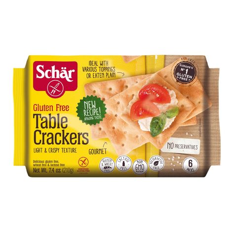 Gluten Free Saltine Crackers, Crackers Gluten Free, Schar Gluten Free, Gluten Free Pantry, Wheat Crackers, Gluten Free Crackers, Vegan Grocery, Gluten Free Products, Saltine Crackers