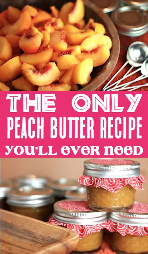 Crockpot Peach Butter, Crockpot Peach Butter Recipe, Peach Recipes Breakfast, Peach Butter Recipe, Breakfast Crockpot, Butter Recipes Homemade, Flavored Butter Recipes, Fresh Peach Recipes, Canning Jam Recipes