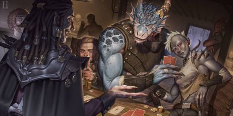 Tavern Games by Gido on DeviantArt Vampire Pirate, Elf Warrior, Mtg Art, Fiction Idea, Dnd Art, Dark Elf, Adventure Story, Fantasy Concept Art, High Fantasy