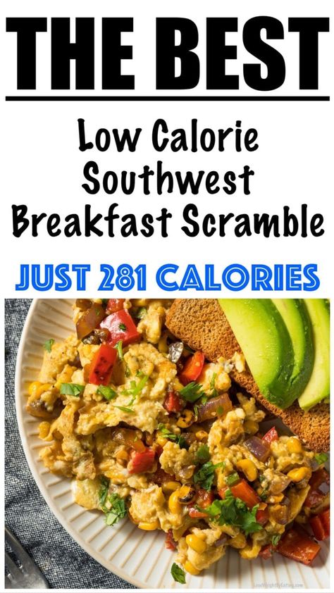 Low Calorie Southwest Breakfast Scramble Breakfast Scramble Bowl, Healthy Breakfast Scramble, Scramble Bowl, Breakfast Boats, Southwest Breakfast, Breakfast Scramble, Low Calorie Breakfast, High Protein Low Calorie, Healthy Food Recipes Clean Eating