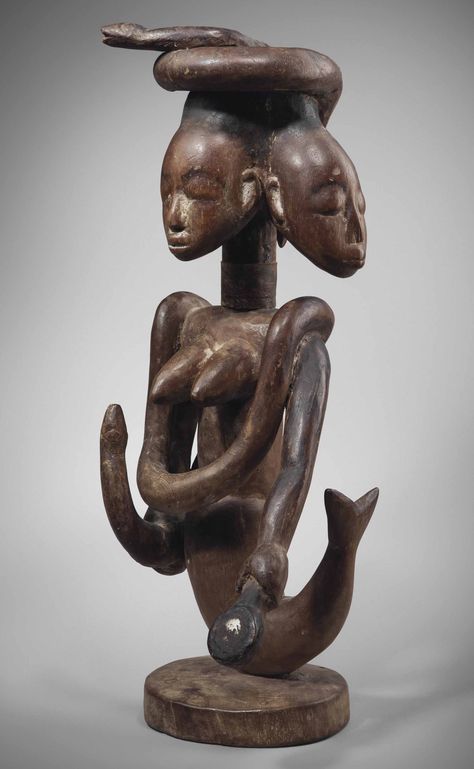 STATUE YOROUBA ‘MAMI WATA’ YORUBA ‘MAMI WATA’ STATUE | NIGERIA | Sculptures, Statues & Figures, ceremonial & ritual items | Christie's Mami Wata, African Mythology, African Life, African Pots, Afrikaanse Kunst, African Sculptures, Art Premier, Clay Work, Books Art