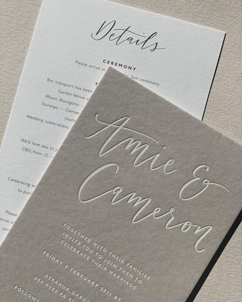 Peterkin Paper & Printery on Instagram: “When you think you want white letterpress with gorgeously deep impression, you actually want white foil. 👌🤍 White letterpress ink is too…” Foil Letterpress, White Foil, Garden Venue, Corner Garden, Letterpress Wedding Invitations, Packaging Ideas, Colored Paper, Save The Date Cards, Celebrity Weddings