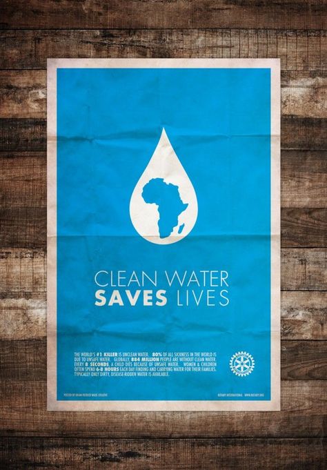 Clean Water And Sanitation, Charity Poster, Charity Water, Awareness Poster, Water Poster, Water And Sanitation, World Water Day, Water Projects, Water Day