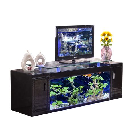 Cabinet Under Tv, Large Fish Tank, Large Fish Tanks, Goldfish Tank, Under Tv, Fish Home, Glass Transparent, Tanked Aquariums, Custom Glass