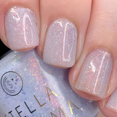 Stella Chroma - Fair Weather Cumulus Pale Periwinkle, Nail Shimmer, Brittle Nails, Because I Can, Pastel Nails, Beautiful Sunrise, Coffin Nails Designs, Nail Polishes, Nail Manicure