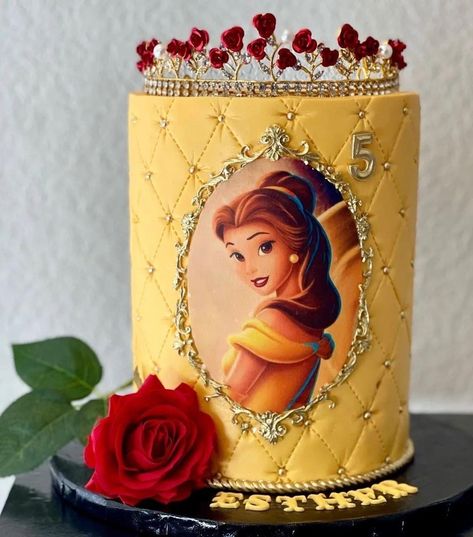 Beauty And The Beast Cakes, Belle Birthday Party Cake, Princess Belle Party Decorations, Belle Birthday Cake, Princess Belle Cake, Beauty And The Beast Wedding Cake, Beauty And The Beast Cake Birthdays, Rapunzel Invitations, Beauty And The Beast Cake