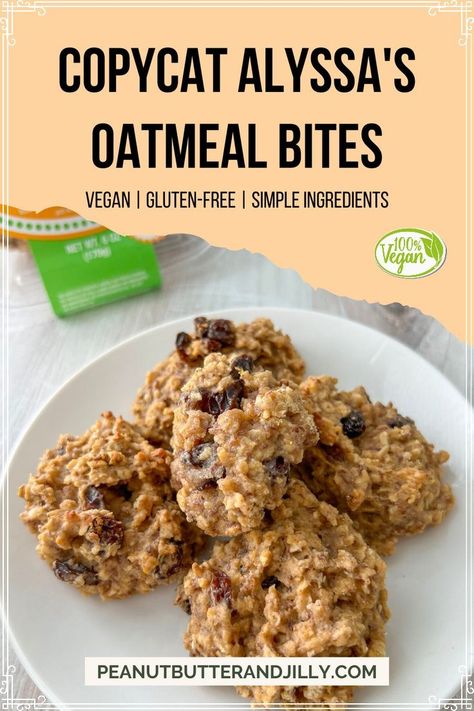 Alyssa’s Healthy Vegan Bites Recipe, Alyssa Healthy Oatmeal Bites Recipe, Vegan Oatmeal Bites, Healthy Oat Bites, Healthy Vegan Cookie Recipes, Alyssa’s Healthy Oatmeal Bites Recipe, Alyssa’s Healthy Oatmeal Bites, Alyssas Healthy Cookies Copycat, Vegan Breakfast Bites