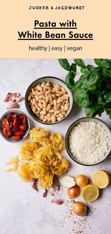 White Bean Sauce, Pasta Sauce With Beans, Bean Pasta Sauce, White Bean Pasta, White Bean Pasta Sauce, Vegan White Bean Sauce, Dairy Free Tomato Free Pasta Sauce, Vegan White Bean Pasta Sauce, Pasta With White Beans