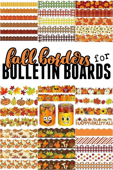 Transform your bulletin boards into vibrant displays of autumn beauty with these captivating fall borders. Free Printable Borders For Bulletin Boards, Free Fall Bulletin Board Printables, Bulletin Board Borders Printable Free, Fall Borders Free Printable, Free Printable Bulletin Board Borders, Free Bulletin Board Printables, Autumn Display Boards, Back To School Classroom Door, Borders For Bulletin Boards