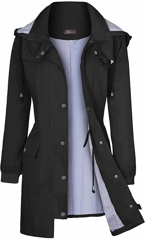 Rain Parka, Hooded Trench Coat, The Dark One, Waterproof Rain Jacket, Rain Jacket Women, Rain Rain, Polyester Spandex Fabric, Raincoats For Women, Light Rain