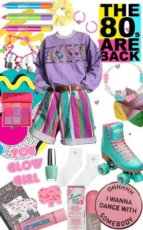 1980s Roller Skating Fashion, 80s Roller Rink Outfit, 80s Arcade Outfit, 90s Roller Skating Outfit, Roller Skating 80s, Roller Skating Aesthetic 80s, Roller Skating Fits, Roller Rink Outfit, 80s Roller Skating Outfit