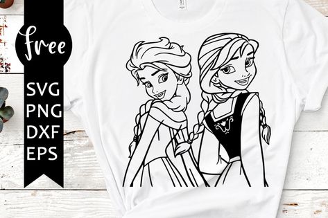 Frozen Svg Free, Elsa Svg, Frozen Svg, Disney Cricut, Anna Und Elsa, Cricut Disney, Princess Svg, Cricut Svg Files Free, Free Vector Files