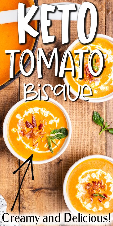 Keto Tomato Bisque Soup, Low Carb Tomato Bisque Soup, Keto Tomato Basil Soup Easy, Keto Creamy Tomato Soup, Keto Bisque, Keto Tomato Soup Recipes, Keto Tomato Basil Soup, Soups For Diabetics, Bariatric Soups