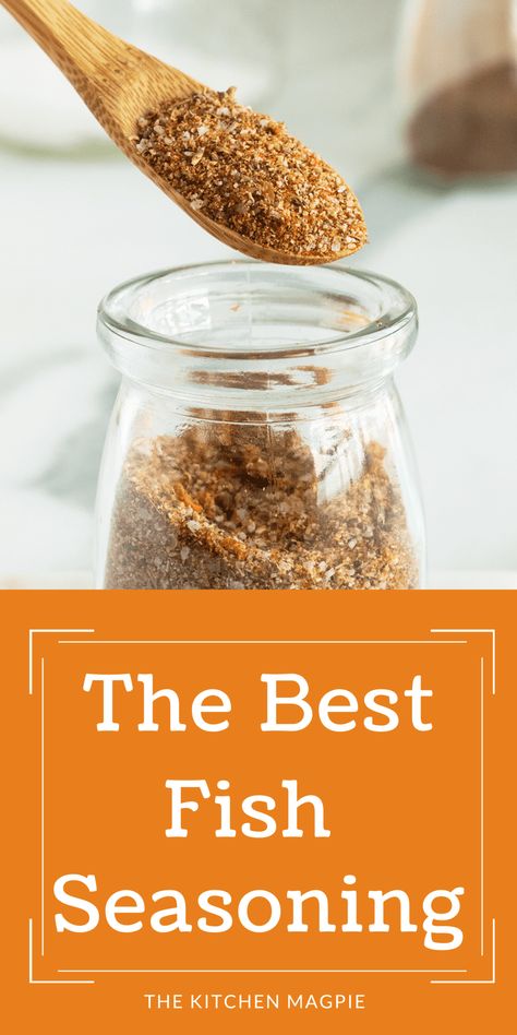 Fish Seasoning - The Kitchen Magpie Diy Fish Seasoning, Best Seasoning For Fish, Fish Spice Recipe, Spices For Fish Seasoning Mixes, White Fish Seasoning Recipes, Homemade Fish Fry Seasoning, Seafood Spice Blend, Baked Fish Seasoning, Baked Fish Seasoning Recipe