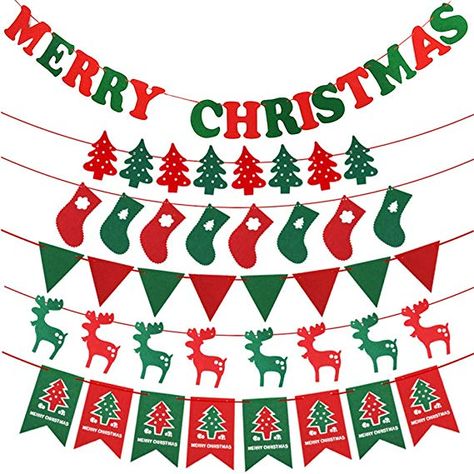 Christmas Flag Banner, Cheap Christmas Trees, Happy Birthday Bunting, Flag Garland, Hanging Flag, Merry Christmas Banner, Christmas Bunting, Christmas Wall Hangings, Christmas Flag