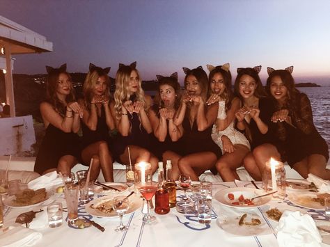 MYKONOS » Sivan Ayla National Girlfriend Day, Sivan Ayla, Lunch Places, Girlfriends Day, Suede Jacket Women, Tulum Wedding, Hen Do, Squad Goals, Hen Party