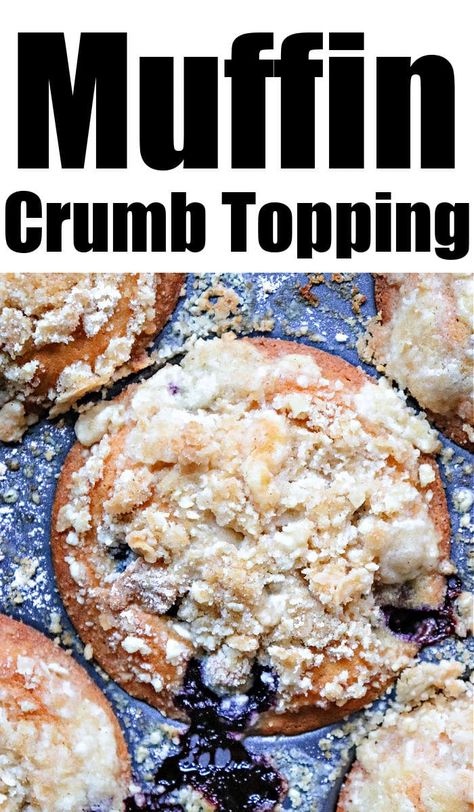 Best Crumb Topping for Muffins · The Typical Mom Muffin Crumb Topping, Crumb Topping For Muffins, Streusel Topping For Muffins, Blueberry Crumb Muffins, Muffin Top Recipes, Blueberry Muffin Topping, Crumb Topping Recipe, Streusel Topping Recipe, Basic Muffin Recipe