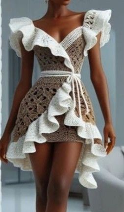 Crochet Wedding Dress Pattern, Crochet Short Dresses, Trendy Beachwear, Crochet Dress Pattern Free, Crochet Wedding Dresses, Crochet Top Outfit, Net Dress, Crochet Wedding, Crochet Tops Free Patterns