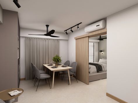 2room Bto Design, Hdb 2 Room Flexi Design, 2 Room Bto Hdb Design, 2 Room Flexi Bto Design, Hdb Renovation, Apartment Hacks, Condo Interior Design, Small House Layout, Minimal Interior Design