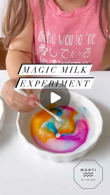 Magic Milk Experiment, Milk Experiment, Magic Milk, Surface Tension, Cotton Swabs, Q Tip, We Are Back, Dishwashing Liquid, By The Sea