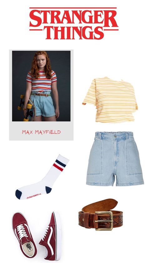 Tshirt denim shorts socks belt Max Mayfield Outfit Inspiration, Max Stranger Things Outfit, Max Mayfield Outfit, 80s Inspired Outfits, Yeri Mua, Stranger Things Outfit, Emo Clothes, Mall Outfit, Stranger Things Max