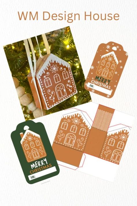 EASY DIY Gingerbread House Ornaments: 3D Free Printable Templates For Gingerbread Houses Free Printable, Free Gingerbread Svg, Cardboard House Template Free Printable, Gingerbread House Patterns Templates, Gingerbread House Patterns Templates Free Printable, Gingerbread House Ideas Decoration, Ornament Template Free Printable, Gingerbread House Template Printable, Gingerbread House Ornaments