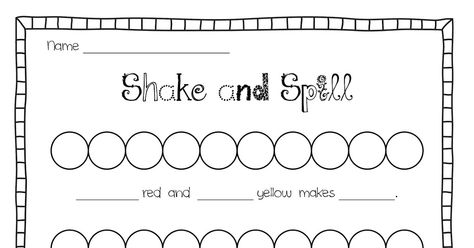 Shake And Spill, Number Sense, Math Activities, First Grade, 10 Things