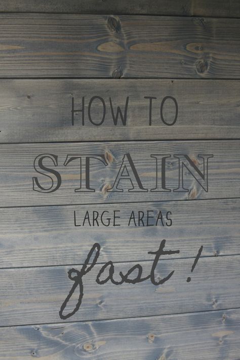 how to stain large areas FAST! Painting Upholstered Furniture, Redoing Furniture, Paint Tips, Plank Walls, Grey Stain, Furniture Makeovers, Paint Stain, Redo Furniture, Diy Home Improvement