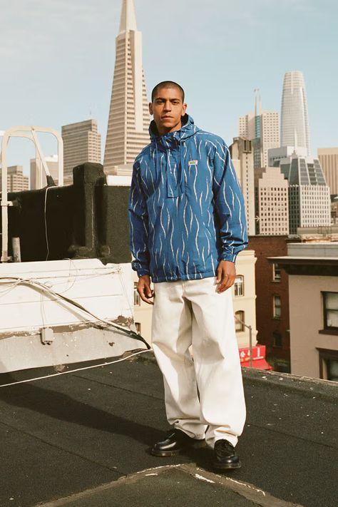 HUF's Summer 2023 Collection Reimagines Classic Bay Area Styles | Hypebeast Streetwear Moisture-wicking Jersey For Sports Season, Hudson Bay Jacket, Moisture-wicking Baseball Jersey For Streetwear, Casual Gore-tex Outerwear For Outdoor, Bay Area Fashion, San Francisco Style, Trucker Jacket, Jack Wolfskin, Bay Area