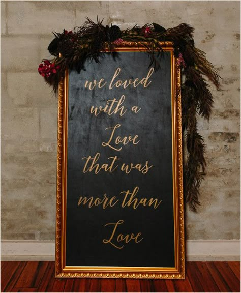 Dark Wedding Theme, Halloween Themed Wedding, More Than Love, Edgar Allen Poe, Goth Wedding, Dark Wedding, Moody Wedding, Wedding Quotes, Wedding Chicks