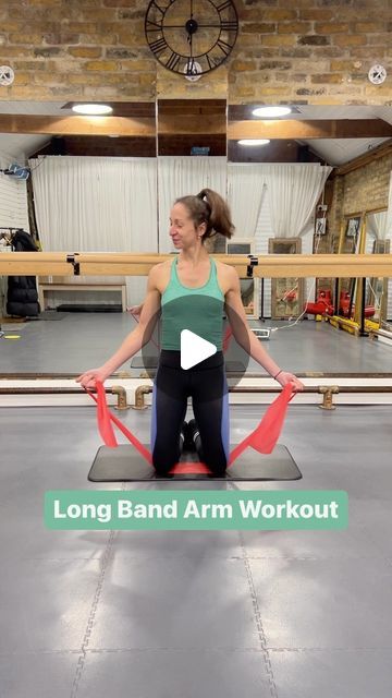 Barre & Ballet Fitness in Person & Online on Instagram: "Back with some Long Band Arm Love ❤️ at the Barre.  This sequence can easily be replicated with hand weights or wrist weights. Aim for 8-16 reps of each variation.  If you liked this workout send some love. 💕   This one’s for you @trainwithmarsha   #barre #barrearms #barrechoreography #armworkout #longband #longbandworkout #resistancebands #resistanceband #resistancebandworkout #barreclass #barreinstructor #londonbarre #richmondbarre" Barre Arm Workout, Barre Instructor, Wrist Weights, Ballet Fitness, Barre Ballet, Ballet Exercises, Barre Classes, Hand Weights, Ballet Barre