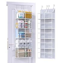 Pvc Shelves, White Hanging Shelves, Behind The Door Storage, Clear Organization, Behind Door Storage, Daycare Room Ideas, Door Hanging Organizer, Closet Nursery, Fabric Organization