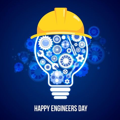 Engineers day with tools and light bulb | Free Vector #Freepik #freevector #people #light #celebration #holiday Tool Poster, Happy Engineer's Day, Good Morning Posters, Youtube Marketing Strategy, Engineers Day, Wood Art Projects, Happy Labor Day, Greeting Card Set, Marketing Software