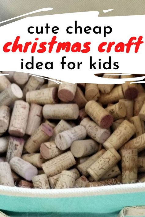 Quick and cheap DIY Christmas craft idea reusing old wine corks. Make a cute cork Christmas tree and save money this Holiday. Cute and easy Christmas craft idea for kids. Wine Cork Christmas Crafts, Cork Christmas Crafts, Cork Creations, Diy Ornaments Christmas, Cheap Christmas Crafts, Cork Christmas Tree, Wine Cork Crafts Christmas, Cork Christmas, Cork Crafts Christmas