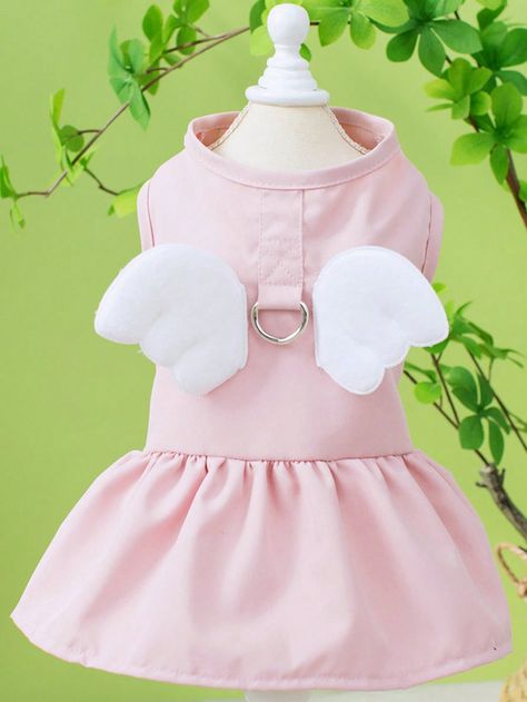 Angel Wing Dress, Summer Puppy, Angel Wings Design, Dog Angel, Wings Dress, Outfit Essentials, Puppy Dress, Pet Dress, Camping Outfits