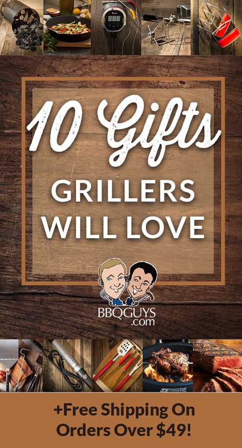 The most popular and unique grilling gifts perfect for any BBQ lover.  #bbqaccessories #grillaccessories #rotisserie #pizzaoven #meatthermometer #grill #barbecue #grillingutensils Grill Gifts For Men, Bbq Gifts For Men, Grilling Basket Ideas, Grilling Gifts For Men, Bbq Gift Basket Ideas, Barbecue Gifts, Bbq Gift Ideas, Bbq Gift Basket, Grill Gifts