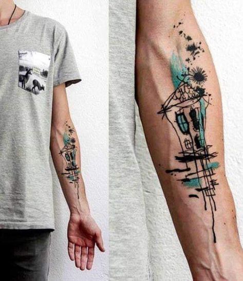 ▷ Las 50 mejores ideas de tatuajes para arquitectos 🔥 | Planes y Planos Tatuaje Trash Polka, Kunst Tattoos, Inspiration Tattoos, Geniale Tattoos, Tatuaje A Color, Tattoo Magazines, Diy Tattoo, Home Tattoo, Tattoos Gallery