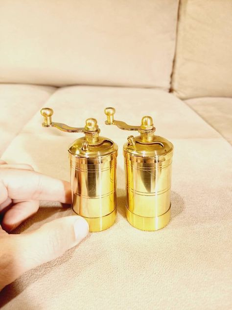 Brass Salt and Pepper Mill ,brass Refillable Turkish Style Mill, Pepper Grinder, Manual Mill, Turkish Salt Mill - Etsy Flat Decor, Salt Grinder, Salt Mill, Salt And Pepper Mills, Turkish Style, Salt And Pepper Grinders, Best Credit Cards, Pepper Mill, Turkish Fashion