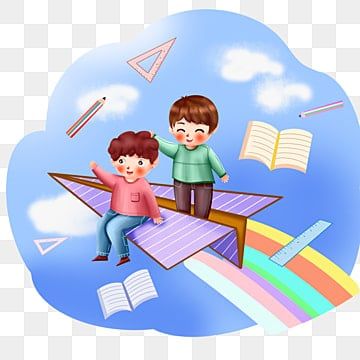 Character Dynamic, Student Character, Student Clipart, Fly Drawing, Gif Png, Start School, School Illustration, Dream Dream, Happy Students