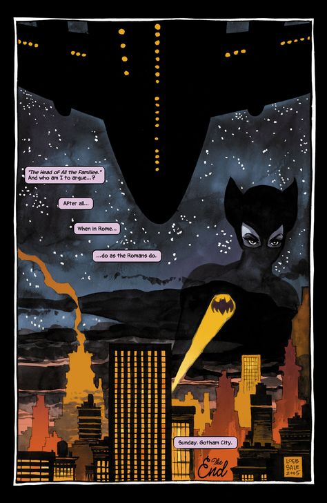 Catwoman: When in Rome #6 | Art by Tim Sale & Dave Stewart Tim Sale Catwoman, Earths Kitt Catwoman, Jim Balent Catwoman, Catwoman Batman The Animated Series, Catwoman When In Rome, Dc Showcase Catwoman, Batman The Long Halloween, Batman Metal, Old Man Logan