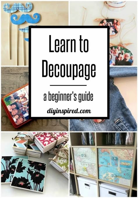 Learn to Decoupage - A Beginner's Guide Mod Podge Diy, Mod Podge Projects, Decoupage Gifts, Diy Mod Podge, Koti Diy, Decoupage Crafts, Decoupage Tutorial, Diy Decoupage, Decoupage Decor