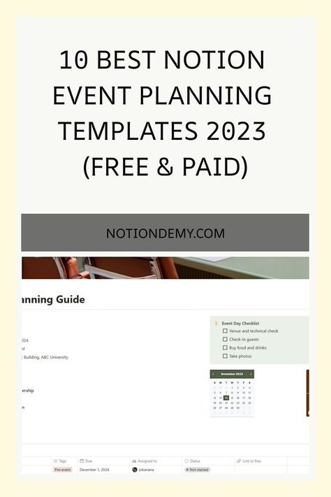 Free Notion Templates Event Planning Aesthetic, Party Planner Template, Wedding Planning Templates, Event Planning Guide, Conference Planning, Birthday Party Planner, Event Planning Template, Planning Template, Planning Calendar