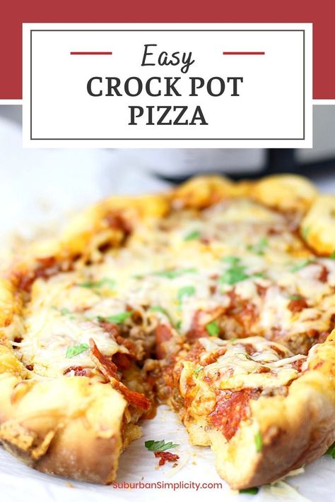 Crockpot Pizza, Crock Pot Pizza, Crispy Pizza, Pizza Making, Pizza Casserole, Deep Dish Pizza, Crock Pot Cooking, Pizza Recipe, Good Pizza